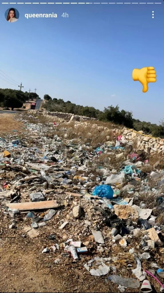 بعد منشور الملكة .. محافظ اربد يقود حملة نظافة في برقش