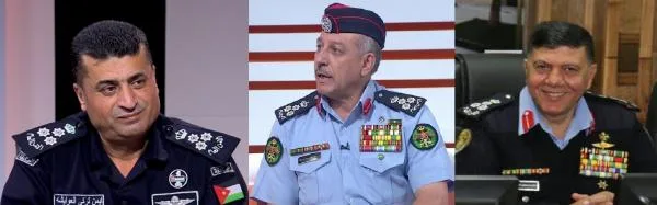 ترفيع العوايشة وابوشتال والمواجدة إلى رتبة لواء واحالتهم إلى التقاعد