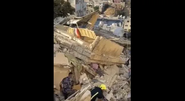 5 إصابات جراء انهيار عمارة في اللويبدة لغاية اللحظة