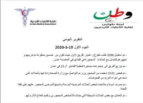 تقرير لجنة طوارئ نقابة الأطباء