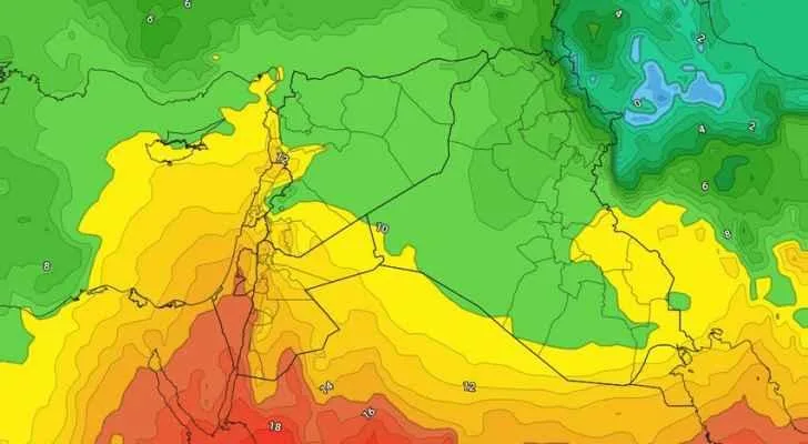ما هو منخفض البحر الأحمر الذي يؤثر على الأردن الجمعة
