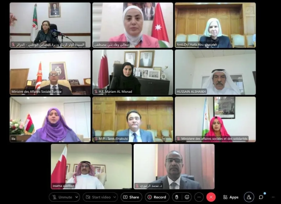بني مصطفى تشارك في الدورة الطارئة لمجلس وزراء الشؤون الاجتماعية العرب بشأن الاوضاع الانسانية في السودان